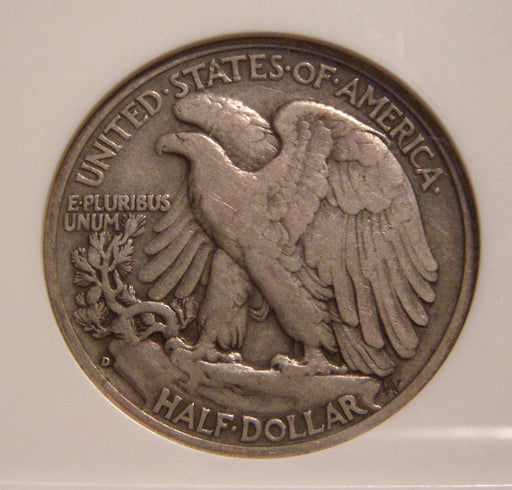 1938-D Walking Half Dollar - NGC F15