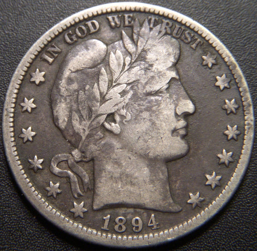 1894-S Barber Half Dollar - Very Good