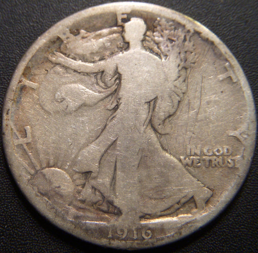 1916 Walking Half Dollar - Good