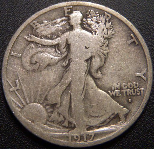 1917-S Obverse Walking Half Dollar - Very Good