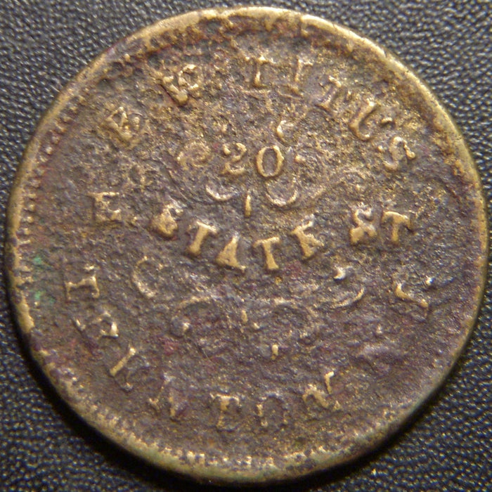 Civil War Token E.W. Tites Trenton, NJ