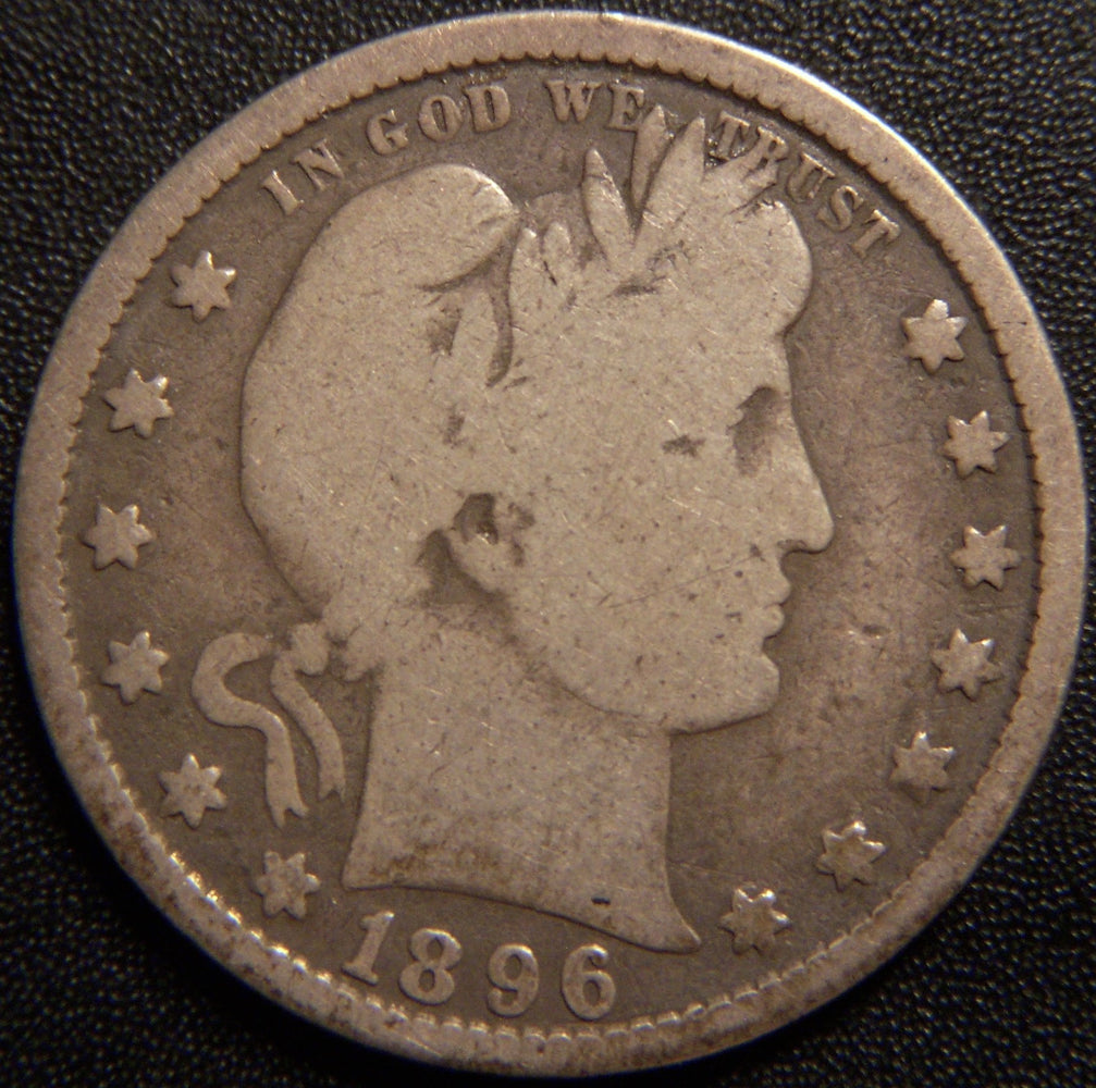 1896-S Barber Quarter - Very Good