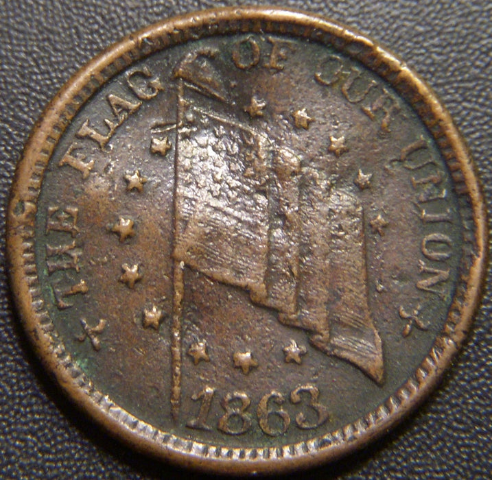 1863 Flag/Dix Civil War Token