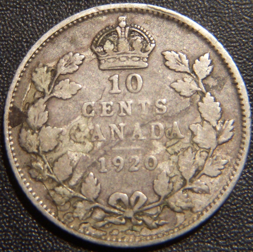 1920 Canadian Ten Cent - Very Good