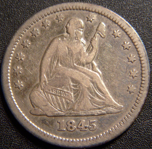 1845 Seated Quarter - Very Fine