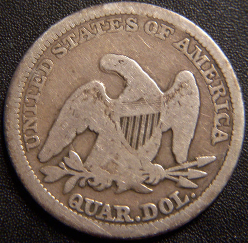 1857 Seated Quarter - Very Good