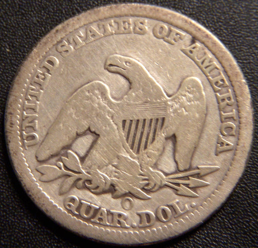 1858-O Seated Quarter - Very Good