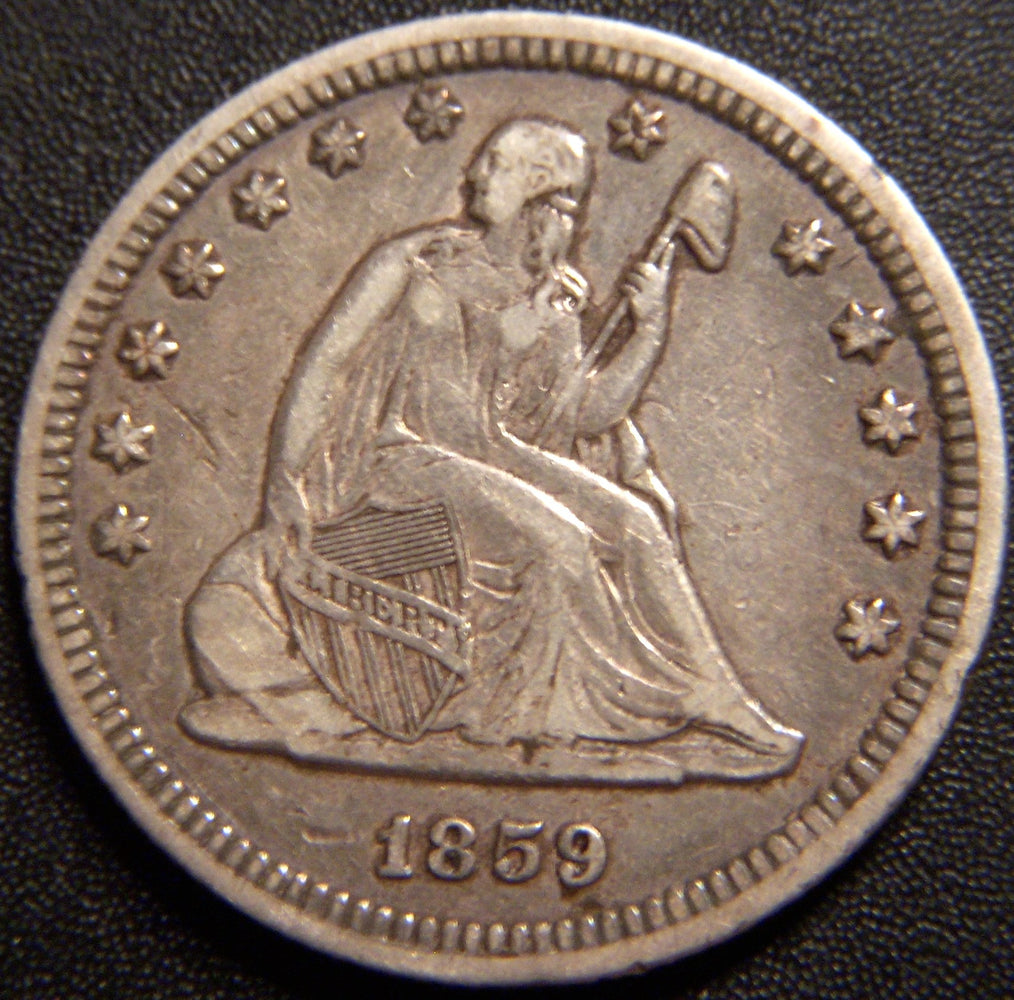 1859 Seated Quarter - Extra Fine