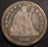 1860 Seated Quarter - Very Good