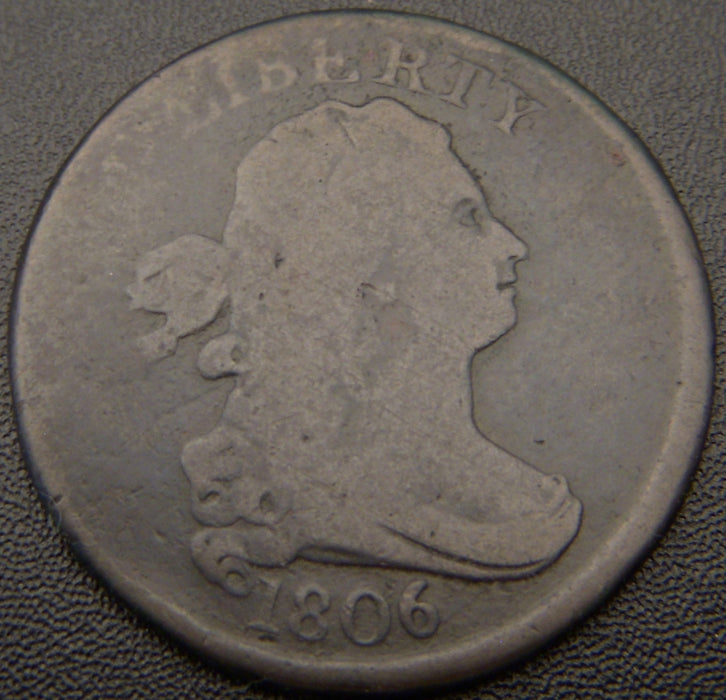 1806 Half Cent - Sm6 Stem - VG