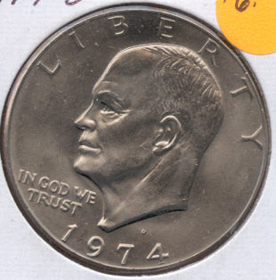 1974-D Eisenhower Dollar - AU/Unc.