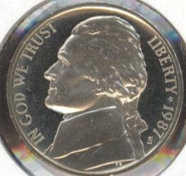 1987-S Jefferson Nickel - Proof