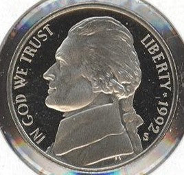 1992-S Jefferson Nickel - Proof