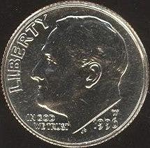 1996-W Roosevelt Dime - Uncirculated