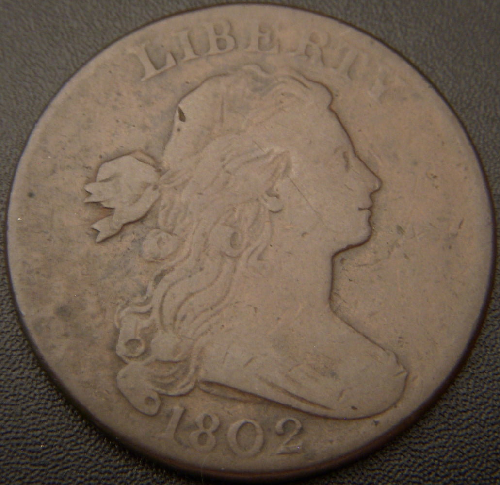 1802 Large Cent - Stem - VF