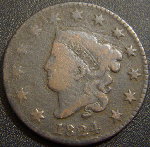 1824 Large Cent - Good +