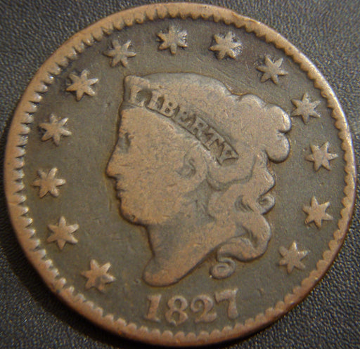 1827 Large Cent - Very Good