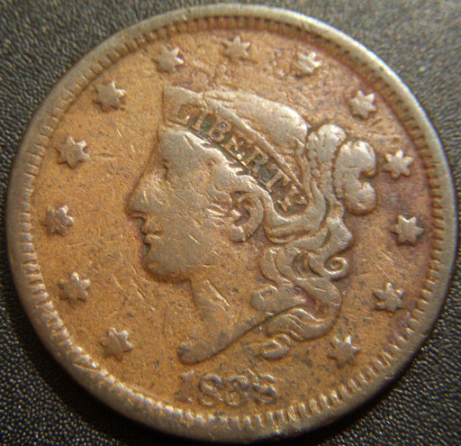 1838 Large Cent - Very Good