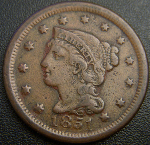 1851 Large Cent - Very Fine