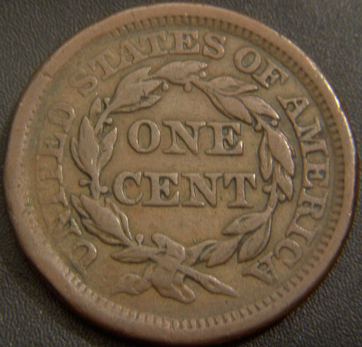 1856 Large Cent - Slanted 5 Very Fine