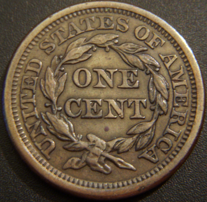 1857 Large Cent - Small Date - Extra Fine Rim Bump