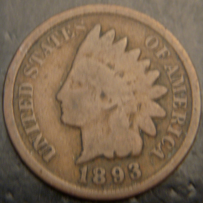 1893 Indian Head Cent - Good