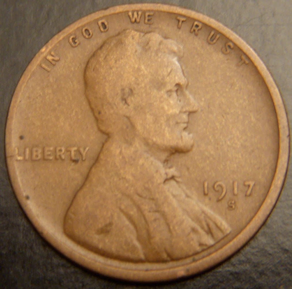 1917-S Lincoln Cent - Good/VG