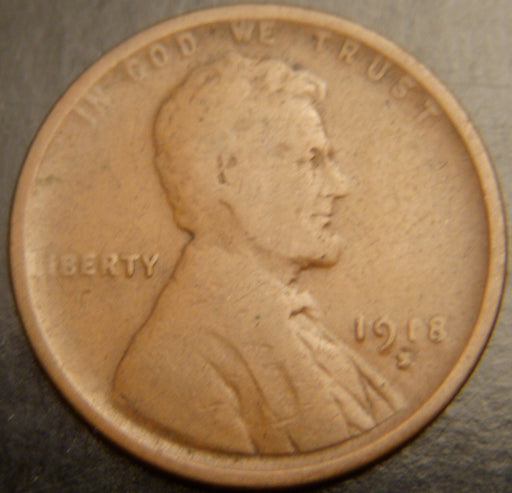 1918-S Lincoln Cent - Good/VG
