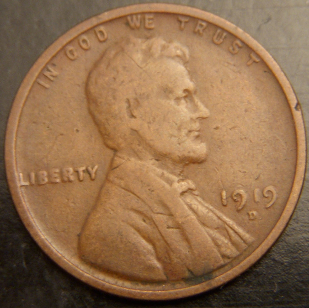 1919-D Lincoln Cent - Good/VG
