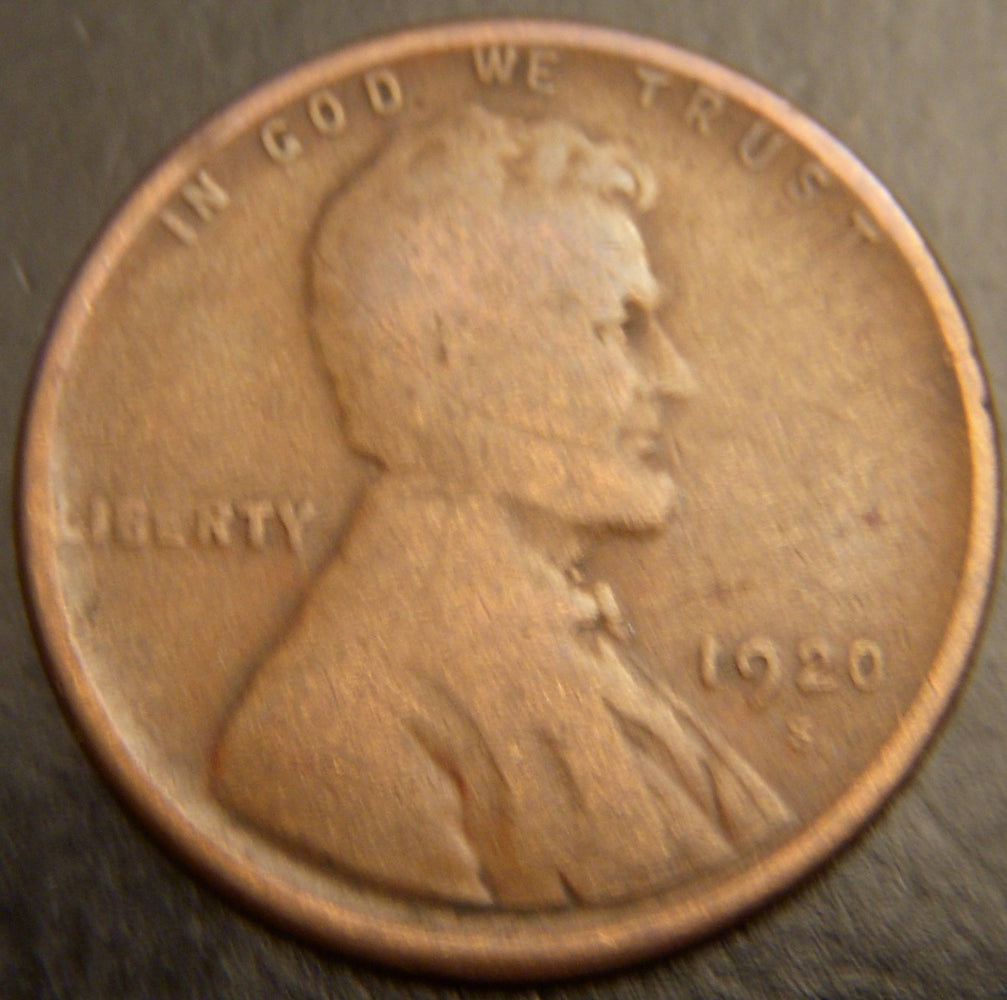 1920-S Lincoln Cent - Good/VG