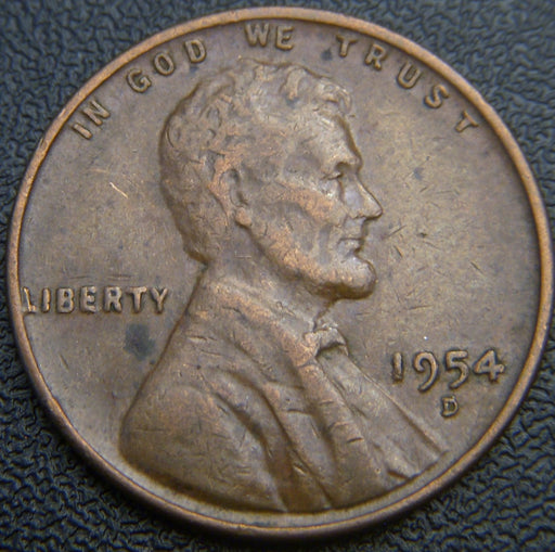 1954-D Lincoln Cent - Fine to EF