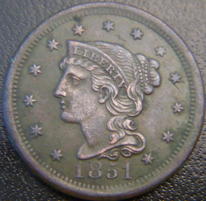 1851 Large Cent - Extra Fine