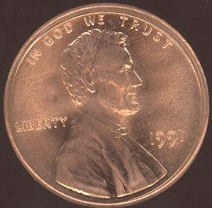 1991 Lincoln Cent - Uncirculated