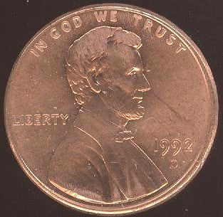 1992-D Lincoln Cent - Uncirculated