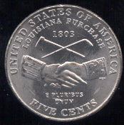 2004-P Jefferson Nickel Peace Hand Shake - Unc.