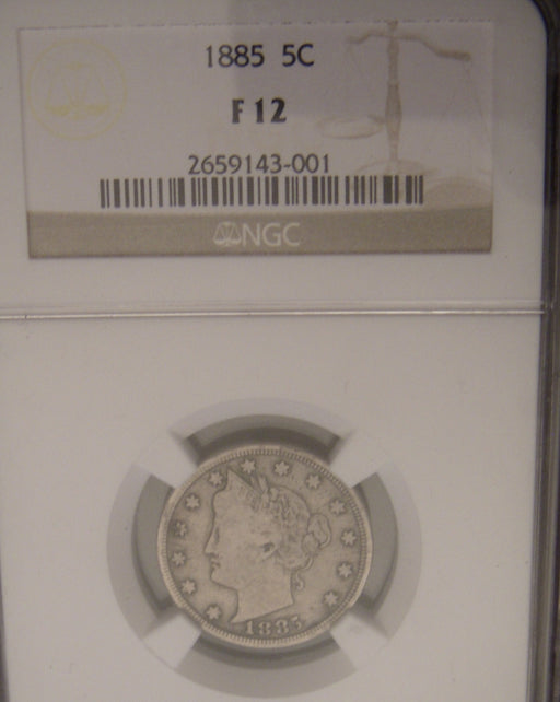 1885 Liberty Nickel - NGC F12