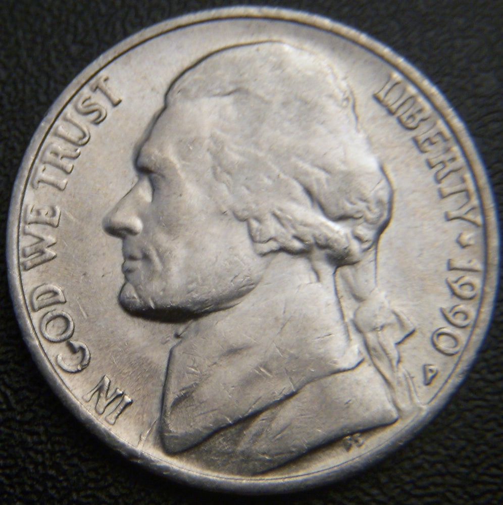 1990-P Jefferson Nickel - VF to AU