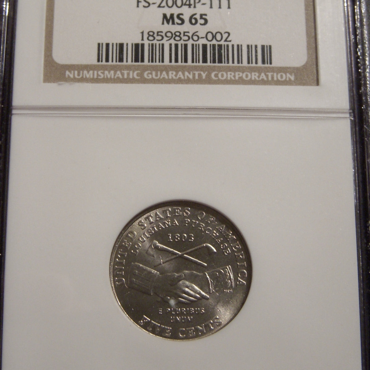 2004-P Jefferson Nickel Handshake - NGC MS65 DDO FS-2004P-111 — FUBA