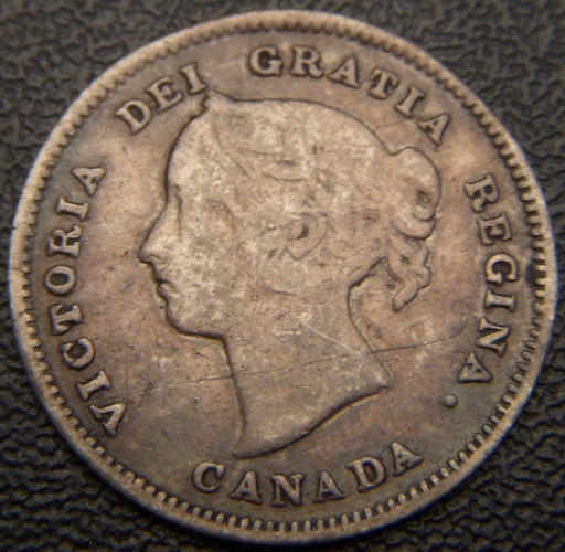 1891 Canadian Silver Five Cent - F