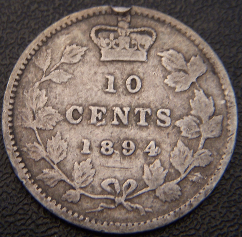 1894 Canadian Ten Cent - VF