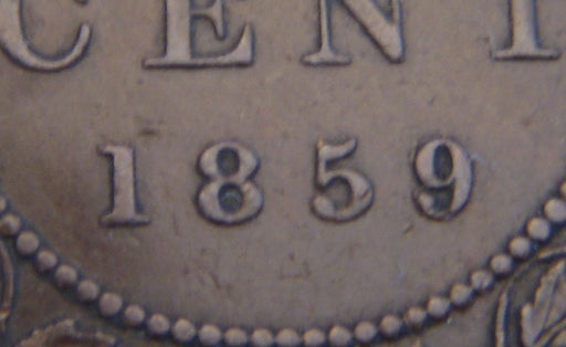 1859 Canadian Large Cent R9#3