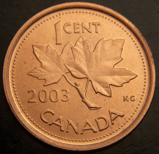 2003 Canadian Cent - With Crown VF to Unc.