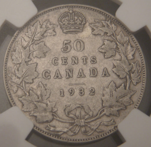 1932 Canadian Half Dollar - NGC VF25