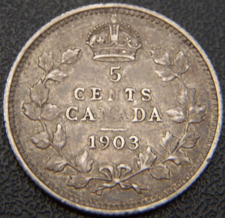 1903 Canadian Silver Five Cent - VF