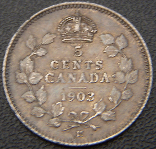 1903H Canadian Silver Five Cent - Sm H EF