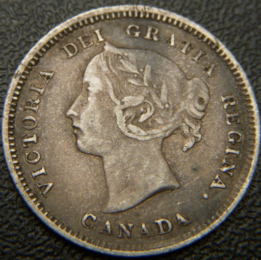 1886 Canadian Silver Five Cent - LG6 - VF