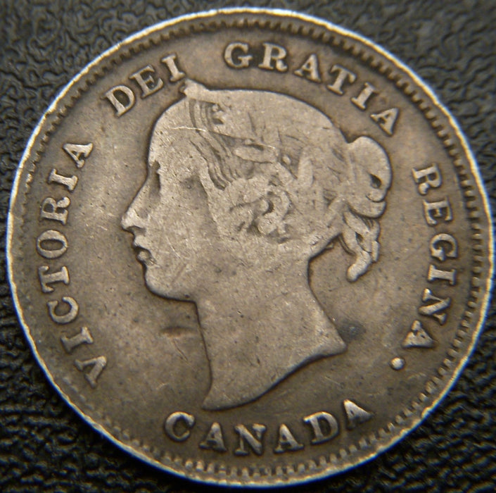 1899 Canadian Silver Five Cent - Fine