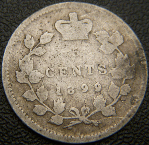 1899 Canadian Silver Five Cent - VG