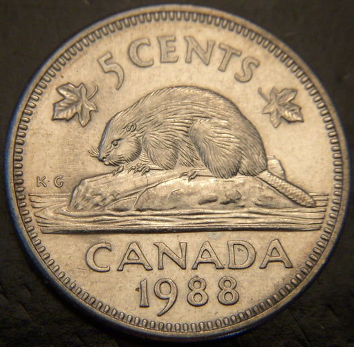 1988 Canadian Nickel - VF to AU