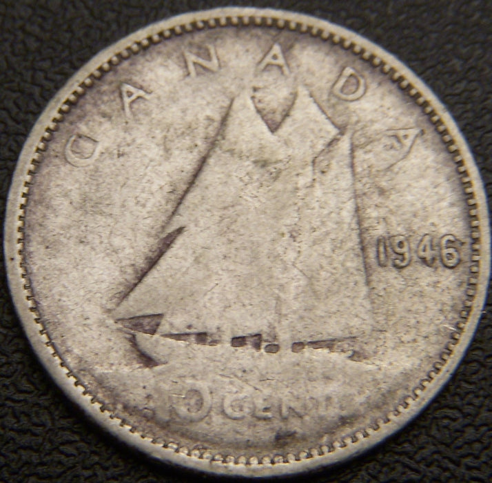 1946 Canadian Ten Cent - VG/Fine+